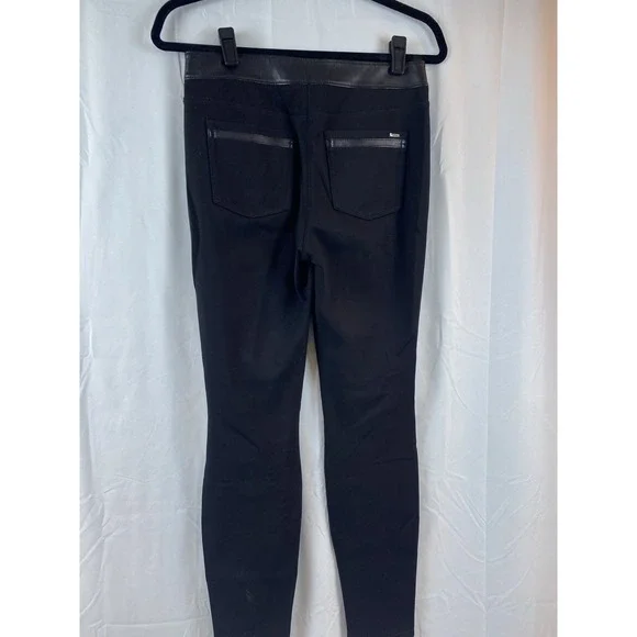 White House Black Market Skinny Leg Faux Leather Front Women's Size 2R Jeggings - Picture 11 of 12